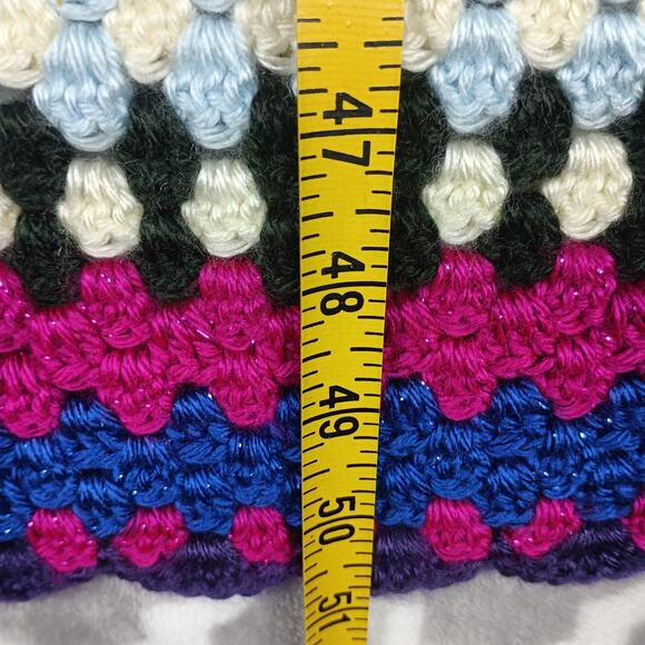 Handmade Crochet Granny Square Blanket 32x51 Throw Lap Afghan Soft Cozy Gift - Picture 7 of 7